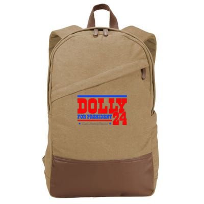 Dolly For President Premium Cotton Canvas Backpack