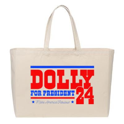 Dolly For President Premium Cotton Canvas Jumbo Tote