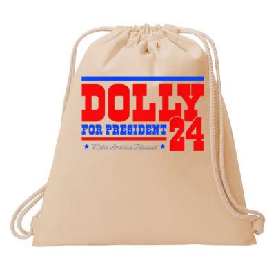 Dolly For President Premium Drawstring Bag