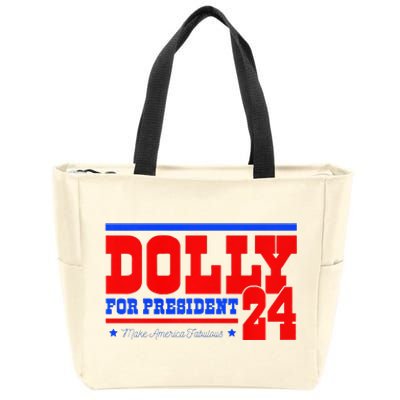 Dolly For President Premium Zip Tote Bag