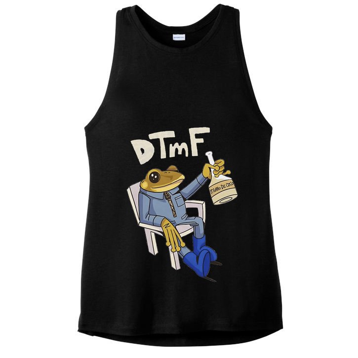 Dtmf Frog Puerto Rico Ladies PosiCharge Tri-Blend Wicking Tank