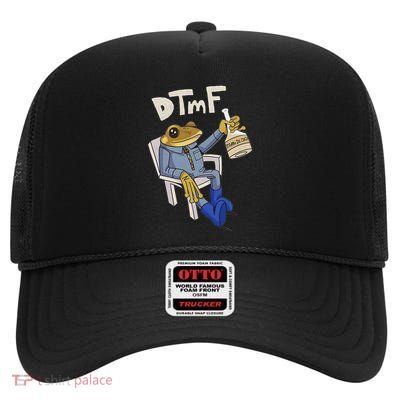 Dtmf Frog Puerto Rico High Crown Mesh Back Trucker Hat