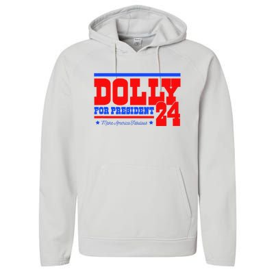 Dolly For President Performance Fleece Hoodie