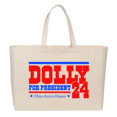 Dolly For President Cotton Canvas Jumbo Tote