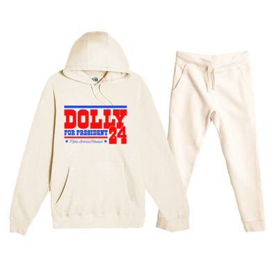 Dolly For President Premium Hooded Sweatsuit Set