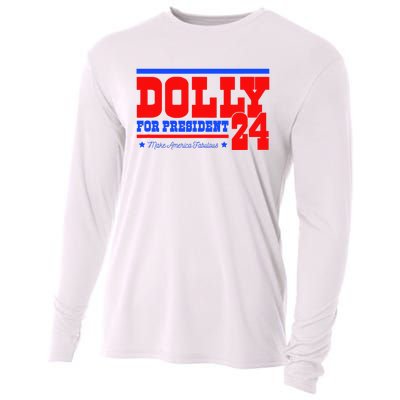 Dolly For President Cooling Performance Long Sleeve Crew