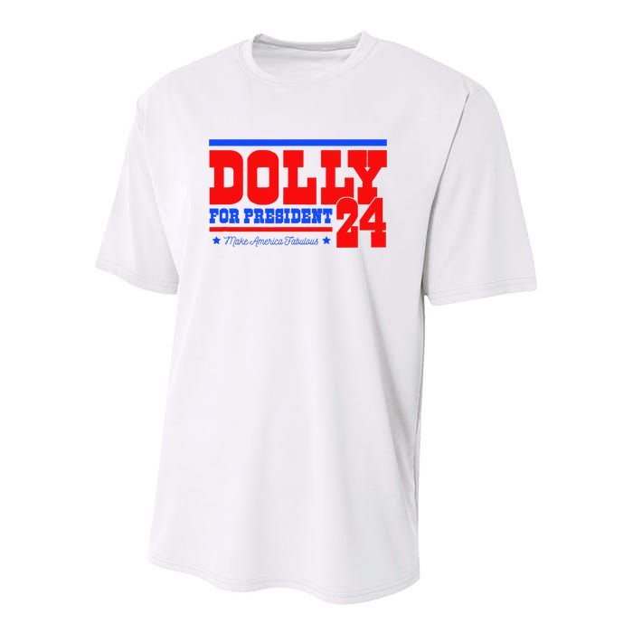 Dolly For President Youth Performance Sprint T-Shirt