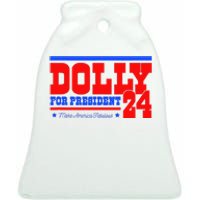 Dolly For President Ceramic Bell Ornament