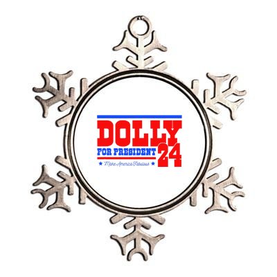 Dolly For President Metallic Star Ornament