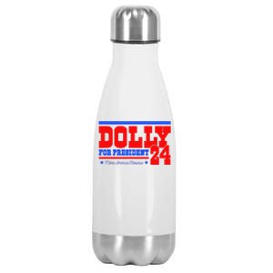 Dolly For President Stainless Steel Insulated Water Bottle