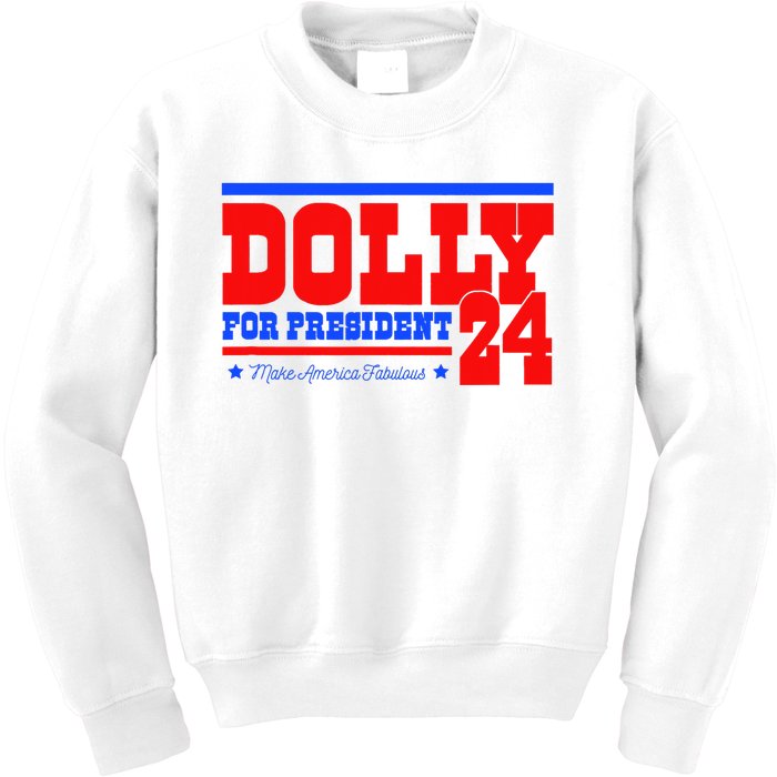 Dolly For President Kids Sweatshirt