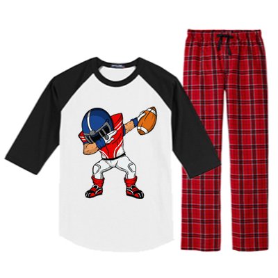 Dabbing Football Player American Football Season Dab Dance Raglan Sleeve Pajama Set