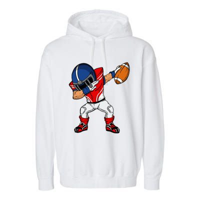 Dabbing Football Player American Football Season Dab Dance Garment-Dyed Fleece Hoodie