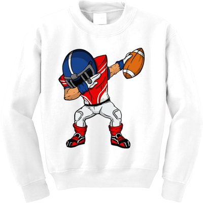 Dabbing Football Player American Football Season Dab Dance Kids Sweatshirt