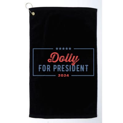 Dolly For President 2024 Retro Dolly Platinum Collection Golf Towel