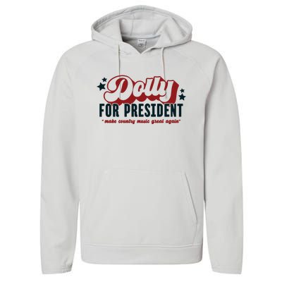 Dolly For President Performance Fleece Hoodie