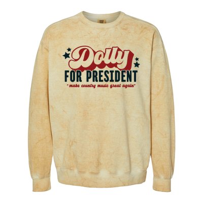 Dolly For President Colorblast Crewneck Sweatshirt