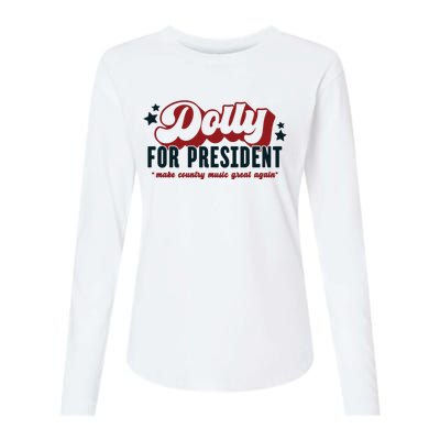 Dolly For President Womens Cotton Relaxed Long Sleeve T-Shirt