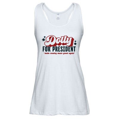 Dolly For President Ladies Essential Flowy Tank