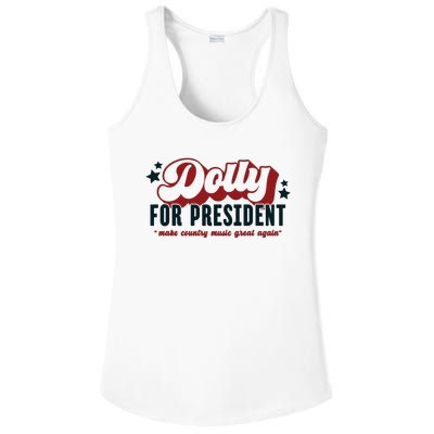 Dolly For President Ladies PosiCharge Competitor Racerback Tank