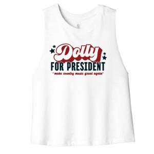 Dolly For President Women's Racerback Cropped Tank