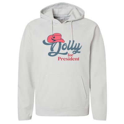 Dolly For President Performance Fleece Hoodie