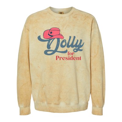 Dolly For President Colorblast Crewneck Sweatshirt