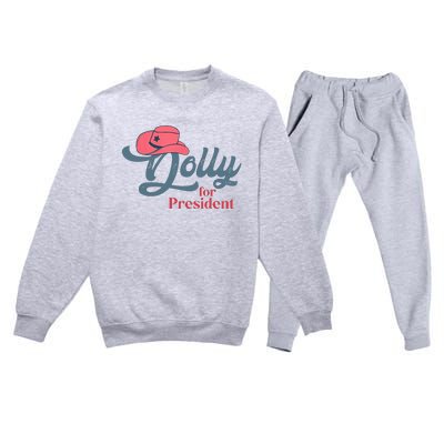 Dolly For President Premium Crewneck Sweatsuit Set