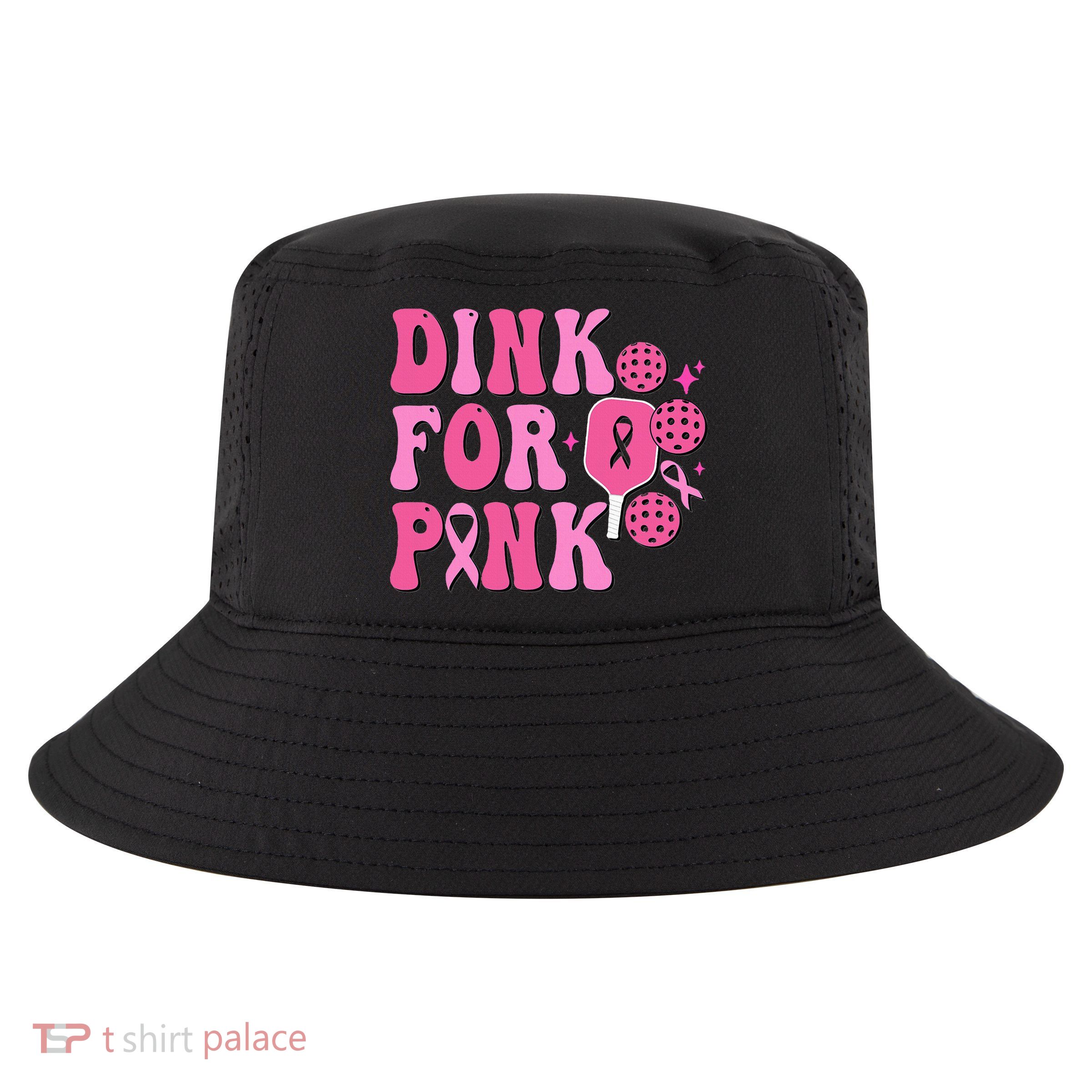 Dink For P.I.N.K. Breast Cancer Awareness Pickleball Cool Comfort Performance Bucket Hat