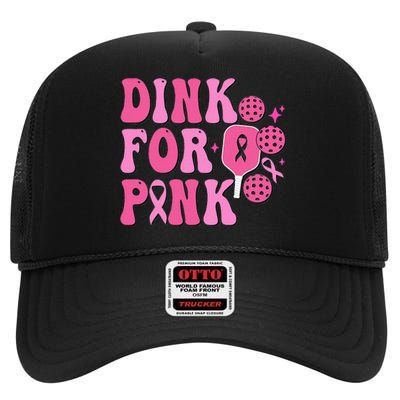 Dink For P.I.N.K. Breast Cancer Awareness Pickleball High Crown Mesh Back Trucker Hat