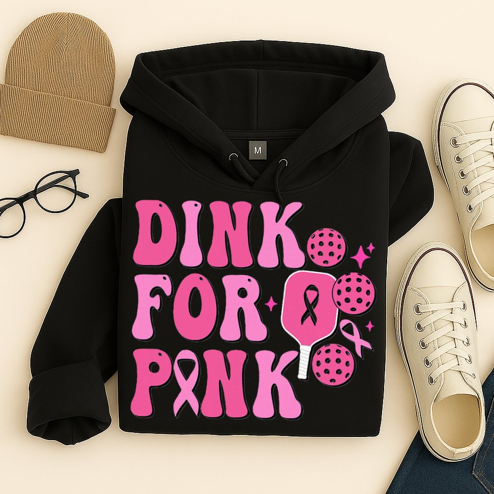 Dink For P.I.N.K. Breast Cancer Awareness Pickleball Hoodie