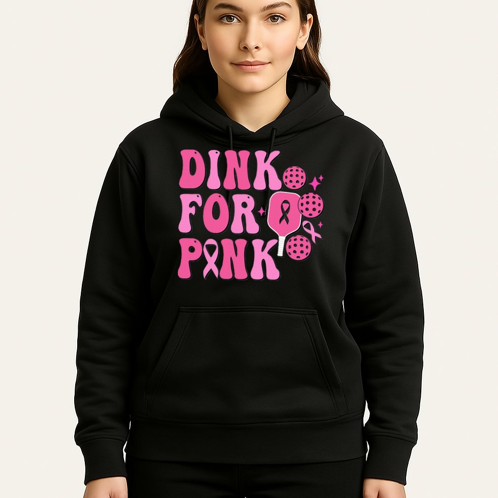 Dink For P.I.N.K. Breast Cancer Awareness Pickleball Hoodie