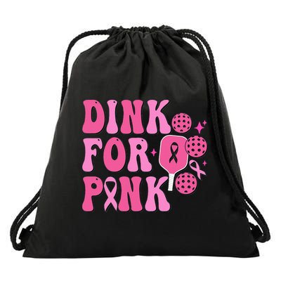 Dink For P.I.N.K. Breast Cancer Awareness Pickleball Drawstring Bag