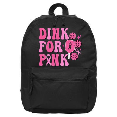 Dink For P.I.N.K. Breast Cancer Awareness Pickleball 16 in Basic Backpack