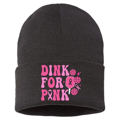 Dink For P.I.N.K. Breast Cancer Awareness Pickleball Sustainable Knit Beanie