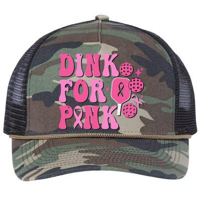 Dink For P.I.N.K. Breast Cancer Awareness Pickleball Retro Rope Trucker Hat Cap