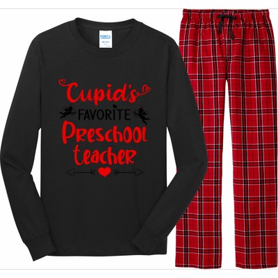 Dy Favorite Preschool Teacher Valentines Day Costume School Cool Gift Long Sleeve Pajama Set