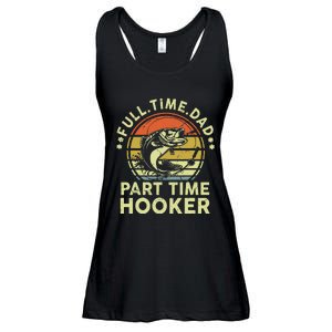 Dad Fishing Part Time Hooker Funny Father Day Gift Ladies Essential Flowy Tank