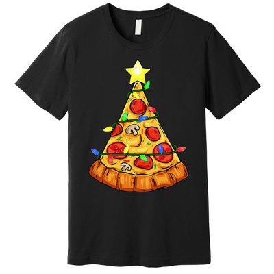 Deliciously Festive Pizza Christmas Tree Decoration Premium T-Shirt