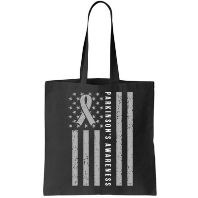 Disease Flag Parkinsons Awareness Ribbon Gray Bag