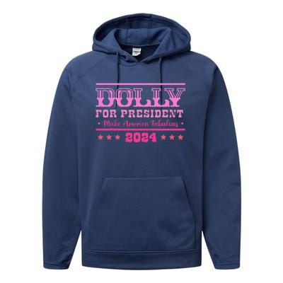 Dolly For President Personalized Dolly First Name Performance Fleece Hoodie