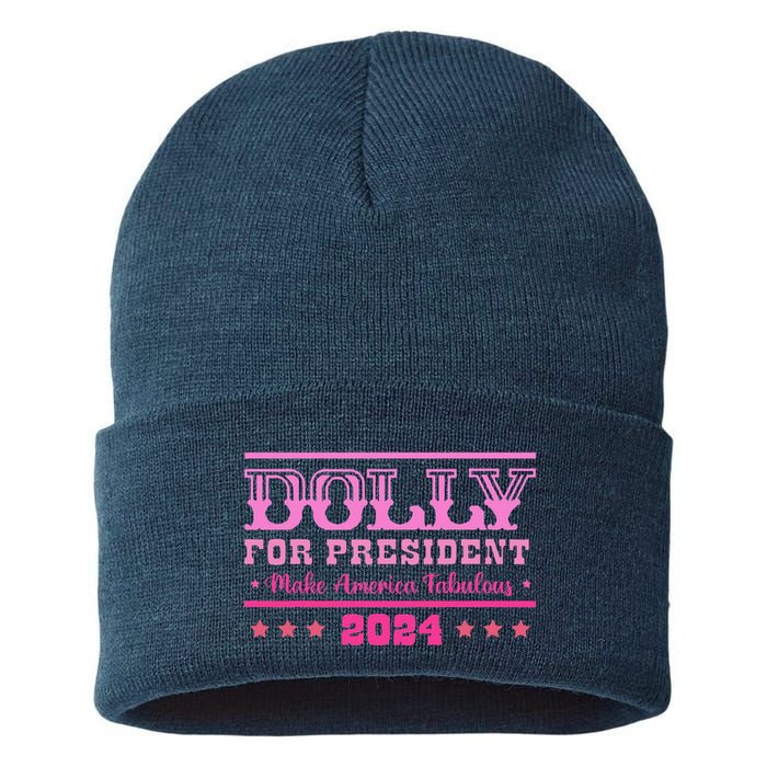 Dolly For President Personalized Dolly First Name Sustainable Knit Beanie