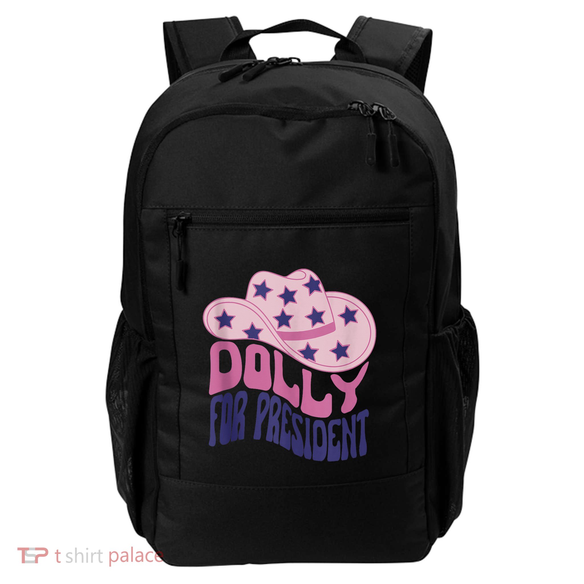 Dolly For President Personalized Dolly First Name Pink Cowboy Hat Daily Commute Backpack