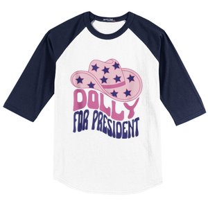 Dolly For President Personalized Dolly First Name Pink Cowboy Hat Baseball Sleeve Shirt