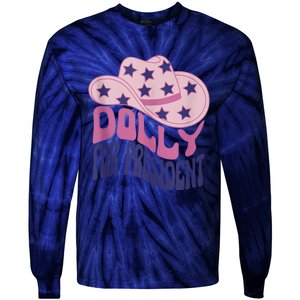 Dolly For President Personalized Dolly First Name Pink Cowboy Hat Tie-Dye Long Sleeve Shirt