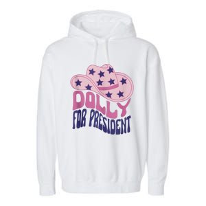 Dolly For President Personalized Dolly First Name Pink Cowboy Hat Garment-Dyed Fleece Hoodie