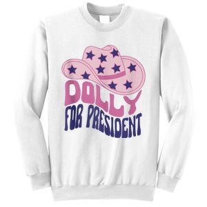 Dolly For President Personalized Dolly First Name Pink Cowboy Hat Sweatshirt