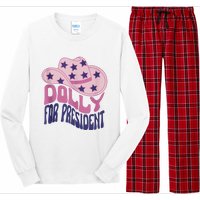 Dolly For President Personalized Dolly First Name Pink Cowboy Hat Long Sleeve Pajama Set