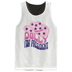 Dolly For President Personalized Dolly First Name Pink Cowboy Hat Mesh Reversible Basketball Jersey Tank