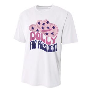 Dolly For President Personalized Dolly First Name Pink Cowboy Hat Performance Sprint T-Shirt